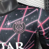 25/26 PSG Pre match Black Purple  Player Version Training Shirts