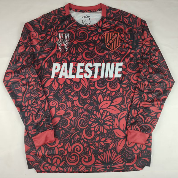 25/26 Palestino Deportivo Black & Maroon Long Sleeve Soccer Jersey(英文版)