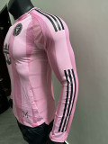 25/26 Inter Miami Home  Long Sleeve Player Version Soccer Jersey