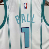 22/23 Hornets BALL #1 White Home Top Quality Hot Pressing NBA Jersey