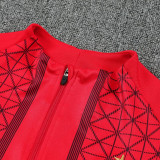 25/26 PSG Red Ｇrid Half Pull Tracksuit (半拉链)