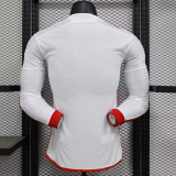24/25 Flamengo Away  Long Sleeve Player Version Soccer Jersey