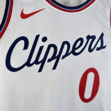 24/25 Clippers WESTBROOK #0 White City Edition Home Top Quality Hot Pressing NBA Jersey