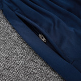 25/26  PSG Royal Blue Half Pull Tracksuit#B2585  (肩蓝、半拉链)