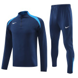 24/25 NK Sapphire Blue Half Zipper Sportswear # 812宝蓝(半拉链)