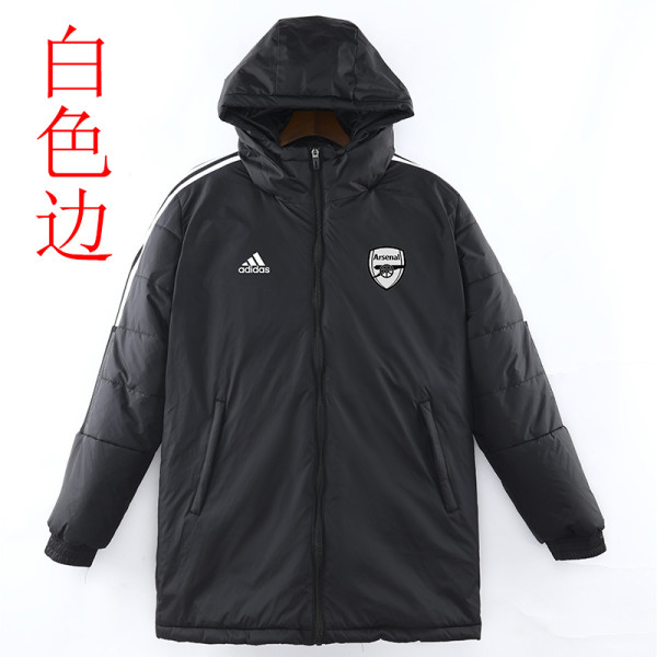 22/23 ARS Black Hooded Cotton Coat White Edge (白色边) 棉衣