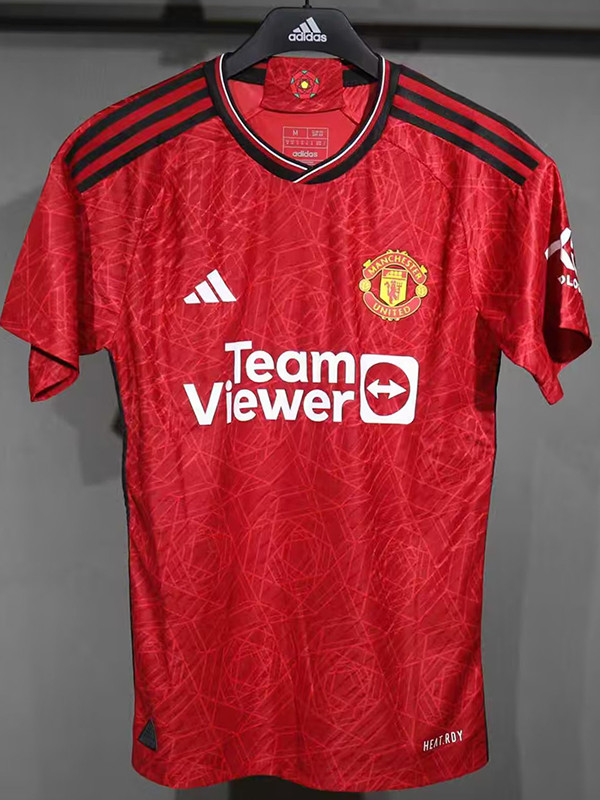 23/24 Man Utd Home  Player Version Soccer Jersey