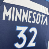 22/23 Timberwolves TOWNS #32 Blue Top Quality Hot Pressing NBA Jersey