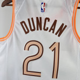 23/24 Sa Spurs DUNCAN #21 White City Edition Top Quality Hot Pressing NBA Jersey