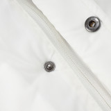 24/25 Cruzeiro White Hooded Cotton Coat 连帽棉衣