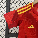 24/25  Spain Home Kids Soccer Jersey