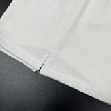 24/25 JOR White Grey Cotton shorts(005、前横大JOR标、全棉)