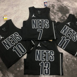 22/23 NETS DURANT #7 Black Top Quality Hot Pressing NBA Jersey (Trapeze Edition)