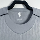 2007/2008 Man Utd Goalkeeper Grey  Long Sleeve Retro Soccer Jersey