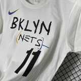 2025 T252  Nets IRVING # 11 NK White  Pure Cotton  Blue T-shirt