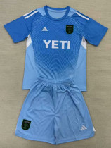 25/26 Austin FC Goalkeeper Blue Kids Soccer Jersey
