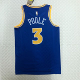 22/23 WARRIORS POOLE #3 Blue Top Quality Hot Pressing NBA Jersey (Retro Logo)