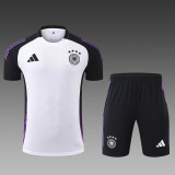24/25 Germany  white Black shoulder Training Short Suit