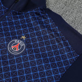 25/26 PSG Grid Pattern Royal Blue Jacket Tracksuit