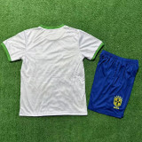 25/26 Brazil Dove Of Peace White Kids  Soccer Jersey