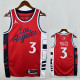 24/25 Clippers PUAL # 3 Fly Man Red Top Quality Hot Pressing NBA Jersey