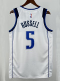 Dallas Mavericks RUSSELL #5 White Top Quality Hot Pressing NBA Jersey