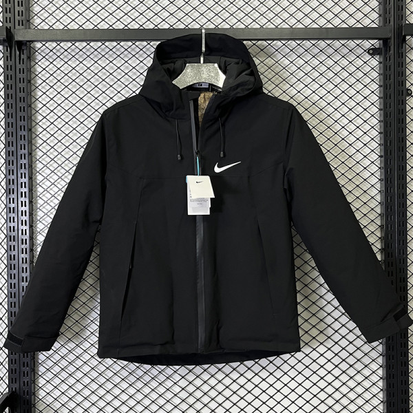 24/25 A801 NK Black Thickened Assault  Hooded Windbreaker (加厚冲锋衣）