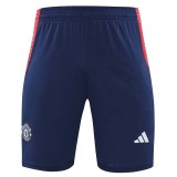 24/25 Man Utd Royal Blue Training Shorts Pants (红边）