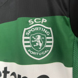 24/25 Sporting Lisbon Home Kids Soccer Jersey