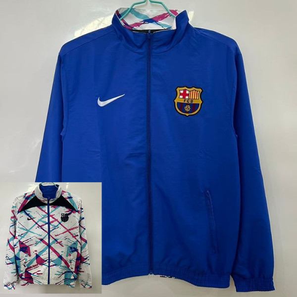 25/26 BAR Blue &White Puzzle Double Sided Windbreaker (双面风衣)