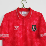 1990/1992 Wales Home Retro Soccer Jersey