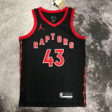 22/23 RAPTORS SIAKAM #43 Black red Top Quality Hot Pressing NBA Jersey (Trapeze Edition)