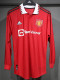 22/23 Man Utd Home Player Version Long Sleeve Retro Soccer Jersey长袖球员