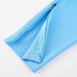 25/26 NJ Royal Blue & Sky Blue Jacket Tracksuit#NJ12