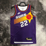 22/23 SUNS AYTON #22 Purple Top Quality Hot Pressing NBA Jersey (Retro Logo)