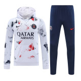 24/25 PSG White Graffiti Hooded  Tracksuit