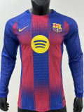 25/26 BAR Home  Player Version  Long Sleeve Soccer Jersey