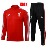 25/26 LIV Red Kids Half Pull Tracksuit #E2597 (半拉链)