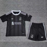 25/26 LIV Ｇoalkeeper Black Kids  Soccer Jersey