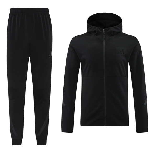 24/25 AM05 Black  Hooded Jacket Tracksuit