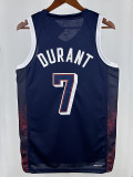 2024 Olympic Game USA DURANT # 7 Blue Basketball Jersey