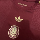 25/26 Mexico Red  Gold Cup(RUBBER BADGE)Fans Soccer Jersey红色胶章