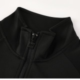 24/25  Man Utd  Black Jacket Tracksuit #06(袖带红白边）