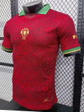 25/26 Portugal Red Grid Special Edition Player Version Soccer Jersey