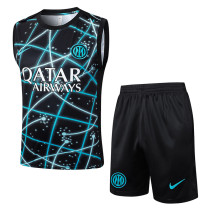 25/26 INT Black Starry Sky Inkjet Tank top and shorts suit#D25122