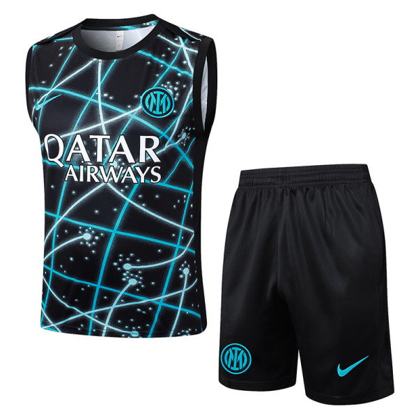 25/26 INT Black Starry Sky Inkjet Tank top and shorts suit#D25122