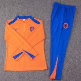24/25 Netherlands Orange Half Pull Tracksuit  (半拉链)