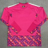 25/26 Mexico Goalkeeper  Long Sleeve Red Fans Soccer Jersey