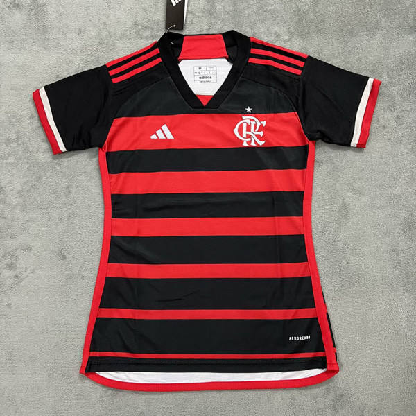 24/25 Flamengo Home Women Fans Soccer Jersey (女）