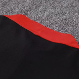 24/25  Portugal Black Kids  Half Pull Tracksuit  (童装)(半拉链)